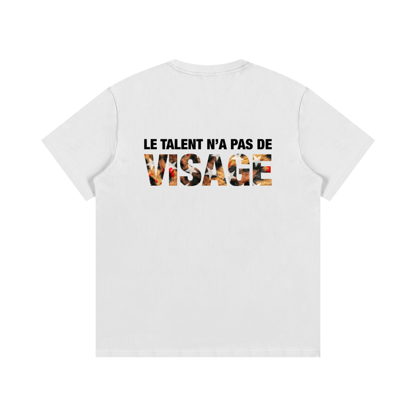 "LE TALENT N'A PAS DE VISAGE" LEOPARD TEE